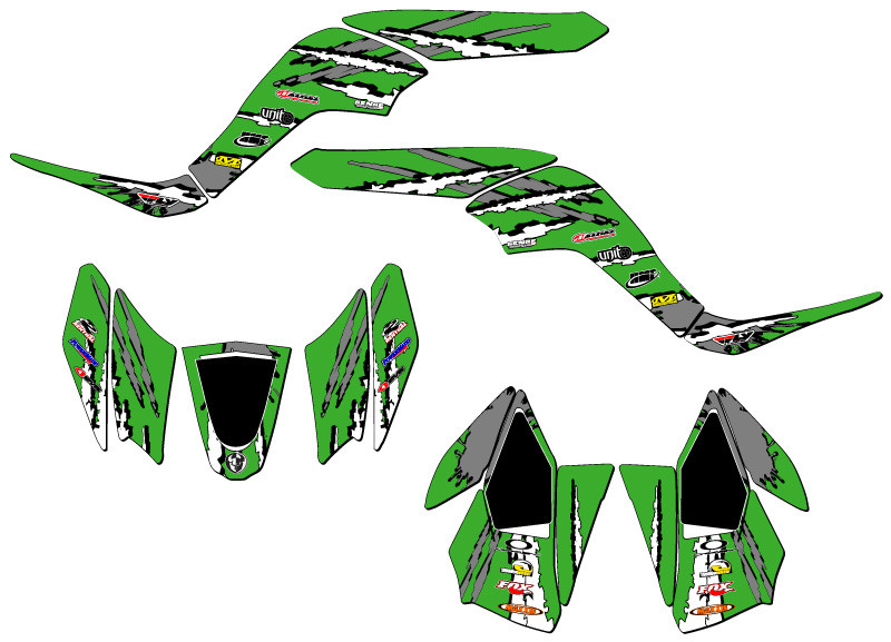 Kawasaki KFX 90 ATV Graphics Kit - SHREDDER | SENGE GRAPHICS INC