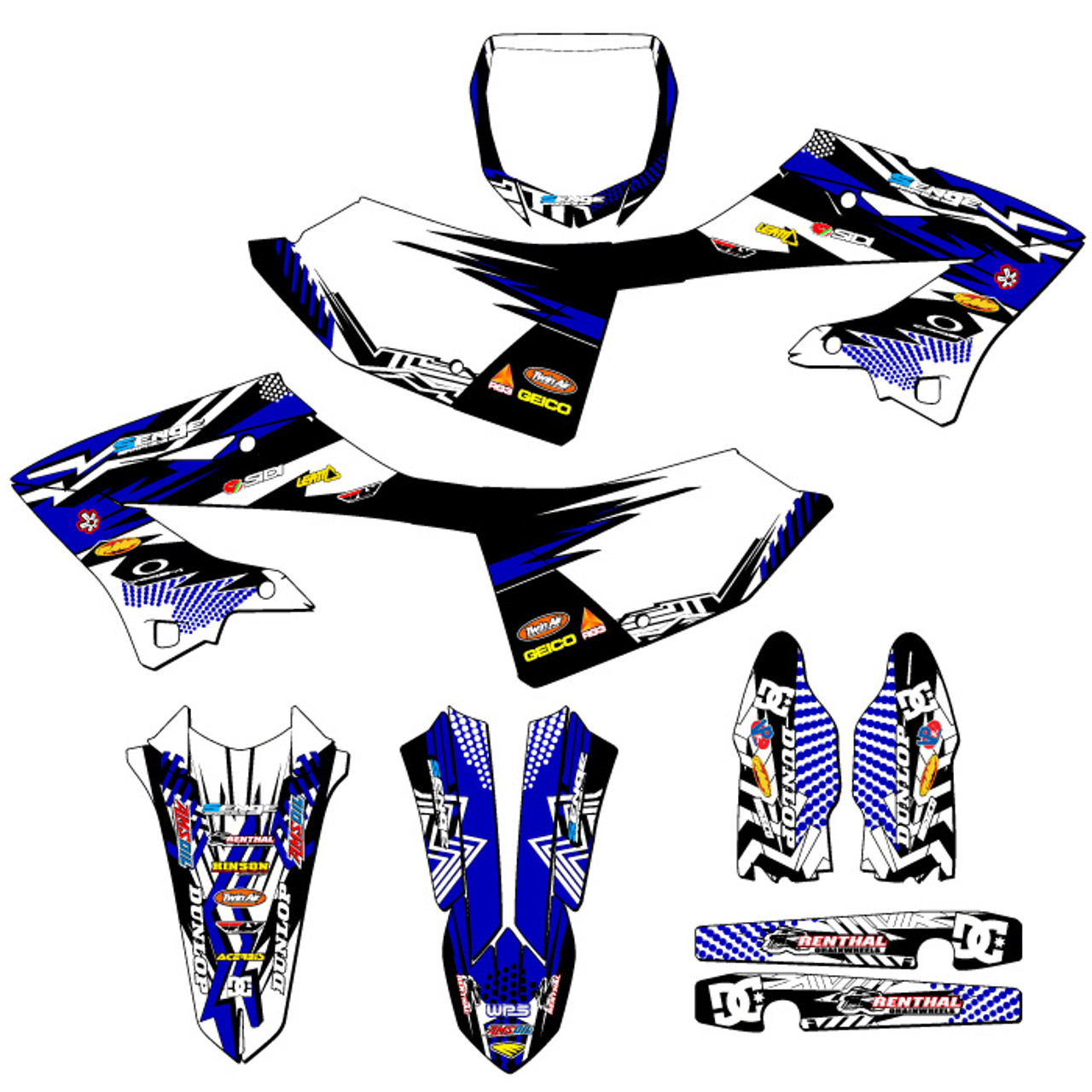 Yamaha YZ 125 Dirt Bike Graphics Kit - MAYHEM | SENGE GRAPHICS INC