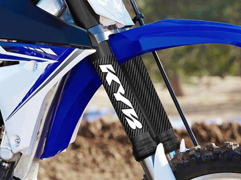 Upper Fork Tube Protector Carbon Fiber KYB Logo