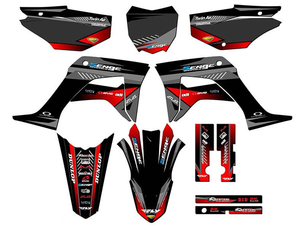 Honda CRF 125 Dirt Bike Graphics Kit - SURGE | SENGE GRAPHICS INC