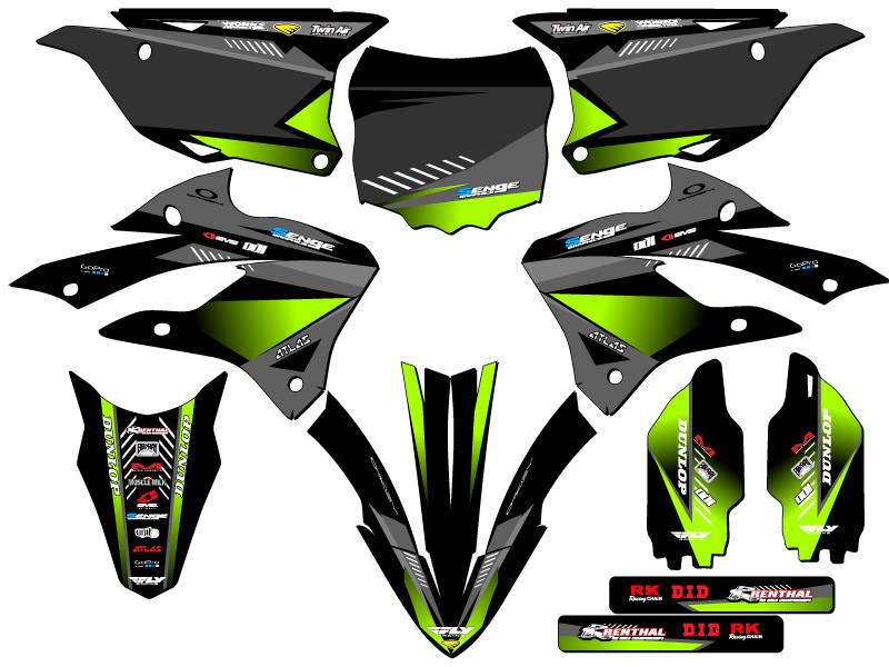 Kawasaki KX 85 Dirt Bike Graphics Kit - SURGE | SENGE GRAPHICS INC