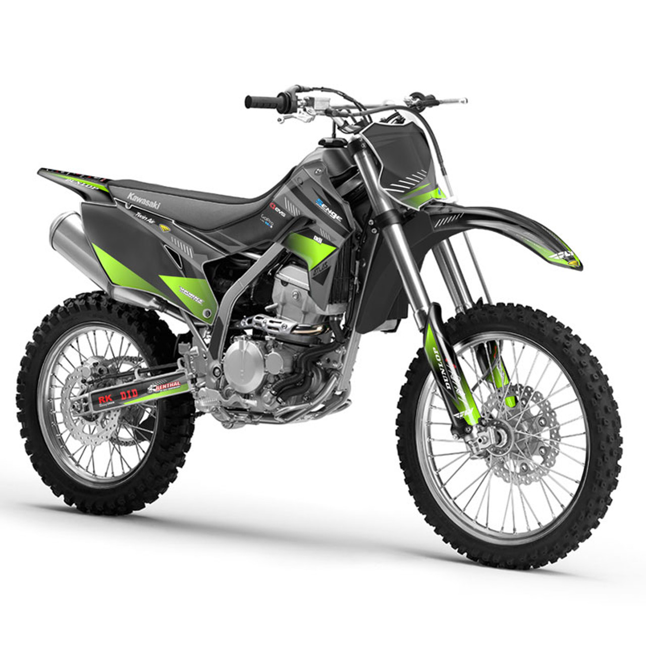 Kawasaki カワサキ KDX 125 200 220 250 SR KLX 等 ★ スポーク ラップ スキン 特注可