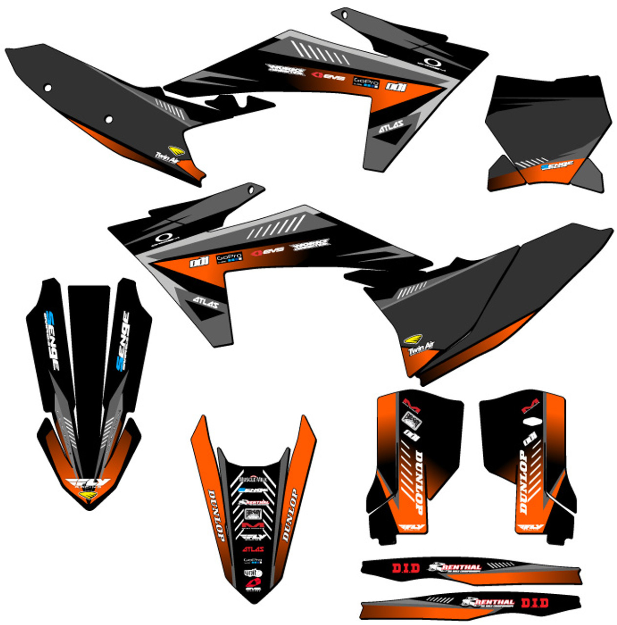 KTM SX Dirt Bike Graphics Kit - SURGE | SENGE GRAPHICS INC