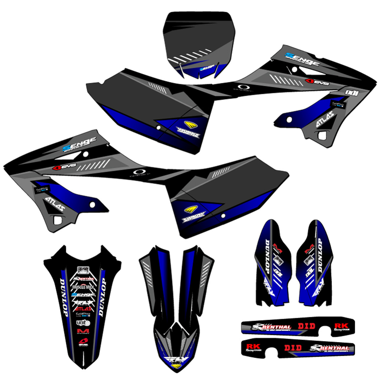 Yamaha YZ 250 Dirt Bike Graphics Kit - SURGE | SENGE