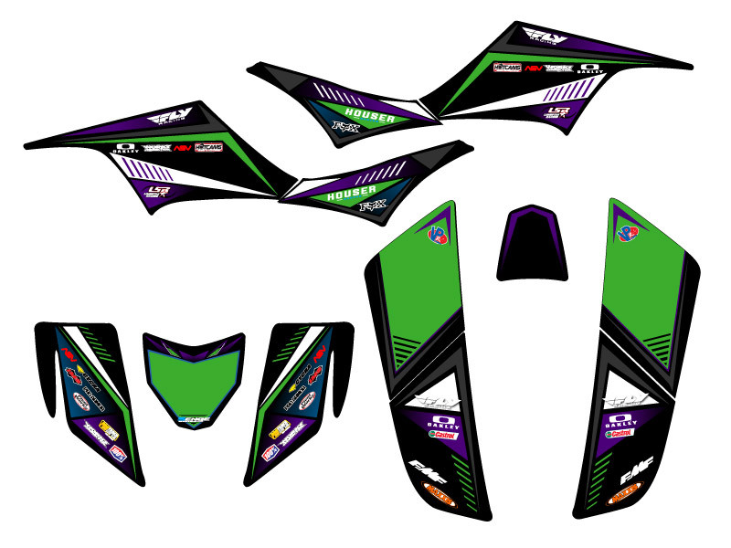 Kawasaki KFX 700 ATV Graphics Kit - SURGE | SENGE GRAPHICS INC