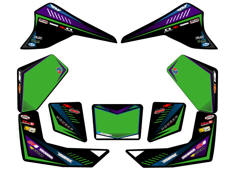 Kawasaki KFX 80 ATV Graphics Kit - SURGE | SENGE GRAPHICS INC