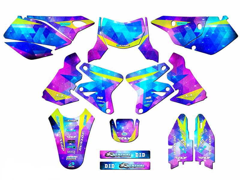Suzuki DRZ 400 Dirt Bike Graphics Kit - SPACE KADET | SENGE