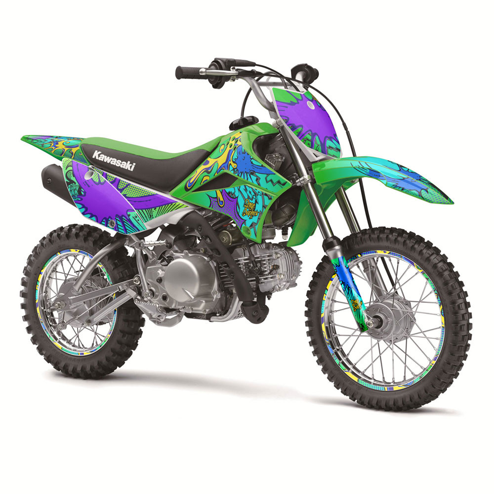 Kawasaki KLX 110 Dirt Bike Graphics Kit - ZANY | SENGE GRAPHICS INC