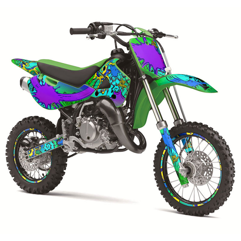 Kawasaki KDX 50 Dirt Bike Graphics Kit - ZANY | SENGE GRAPHICS INC