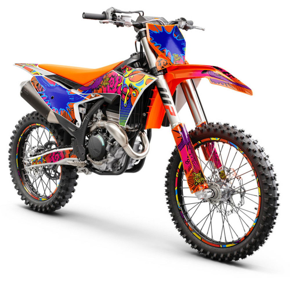 KTM SX Dirt Bike Graphics Kit - ZANY | SENGE GRAPHICS INC