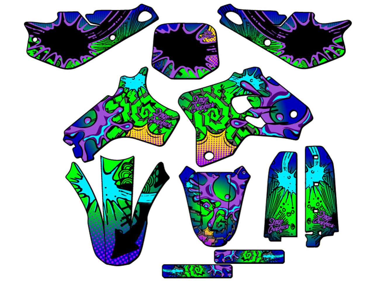 Yamaha YZ 80 Dirt Bike Graphics Kit - ZANY | SENGE GRAPHICS INC