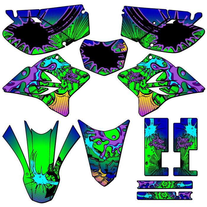 Yamaha TTR 230 Dirt Bike Graphics Kit - ZANY | SENGE GRAPHICS INC