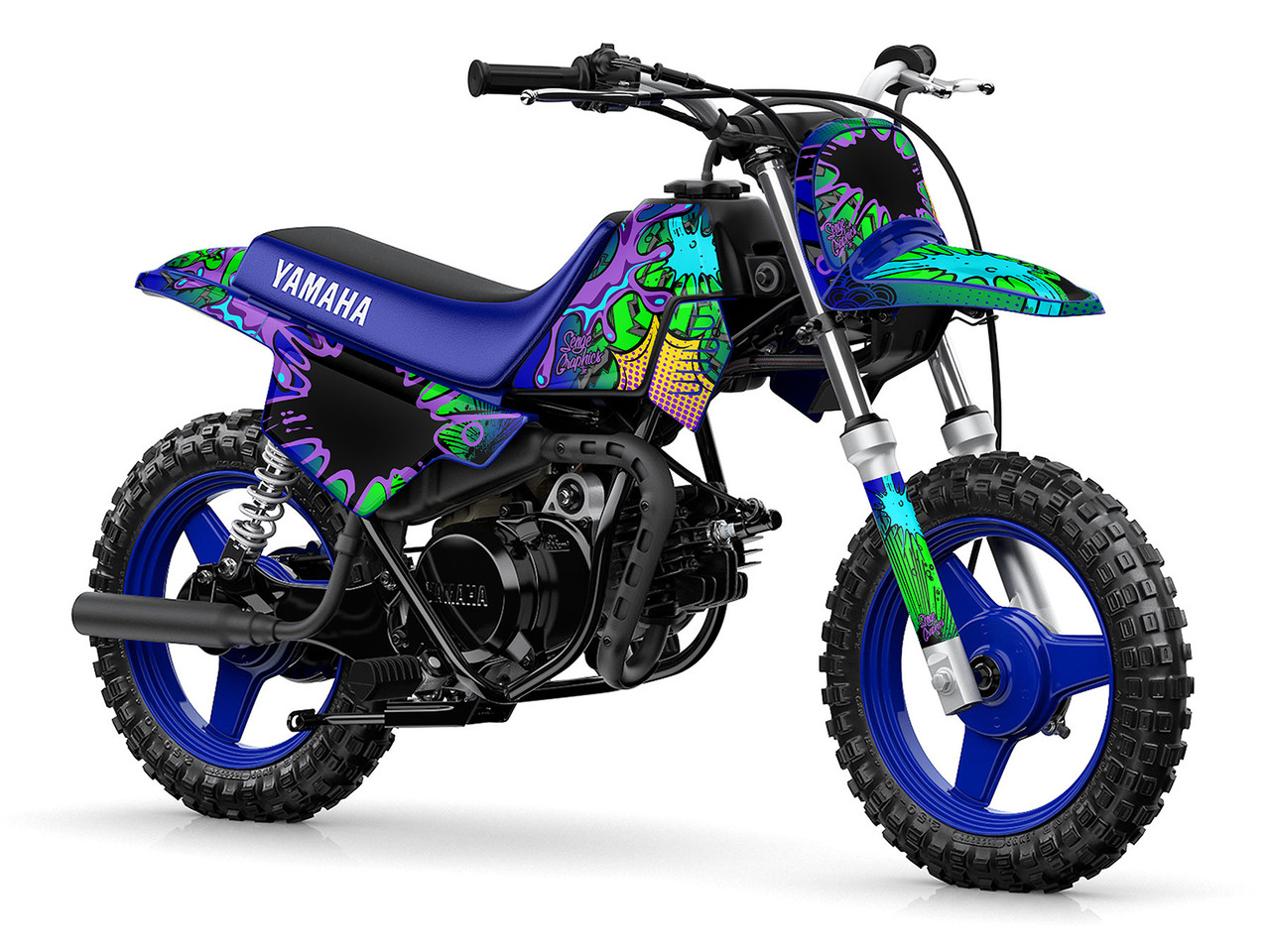 Yamaha PW 80 Dirt Bike Graphics Kit - ZANY | SENGE GRAPHICS INC