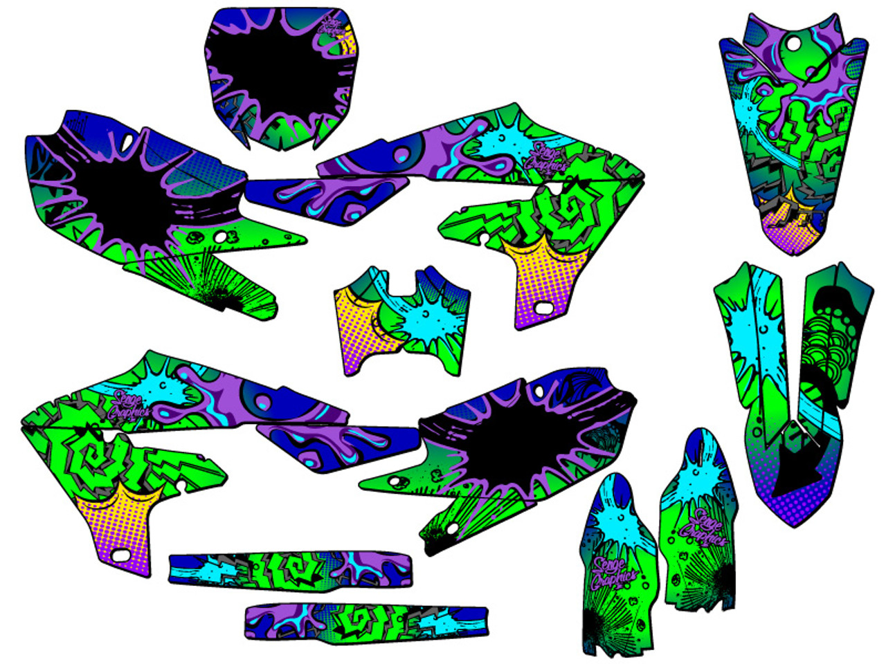 Yamaha YZ 250F Dirt Bike Graphics Kit - ZANY | SENGE