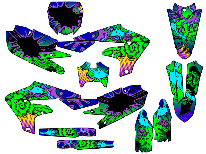 Yamaha YZ 250F Dirt Bike Graphics Kit - ZANY | SENGE GRAPHICS INC