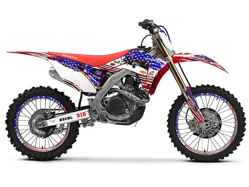 Honda CRF 125F Dirt Bike Graphics Kit - MERICA | SENGE GRAPHICS INC