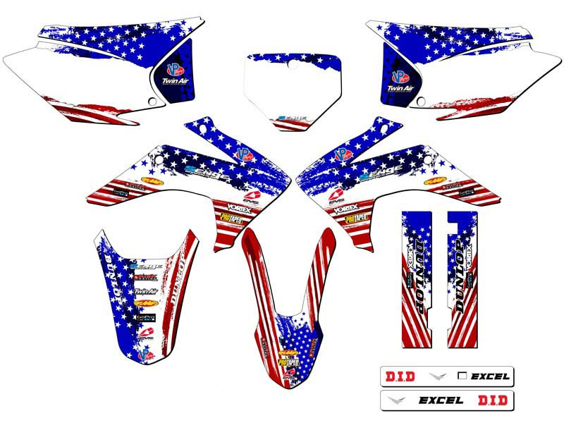 Honda CRF 230F Dirt Bike Graphics Kit - MERICA | SENGE GRAPHICS INC