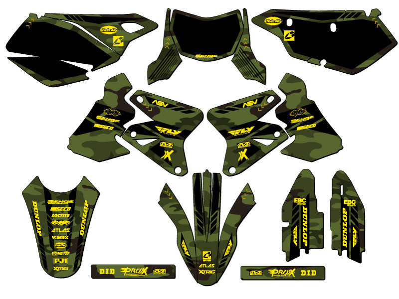 Suzuki DRZ 400 SM Dirt Bike Graphics Kit - APACHE | SENGE GRAPHICS INC