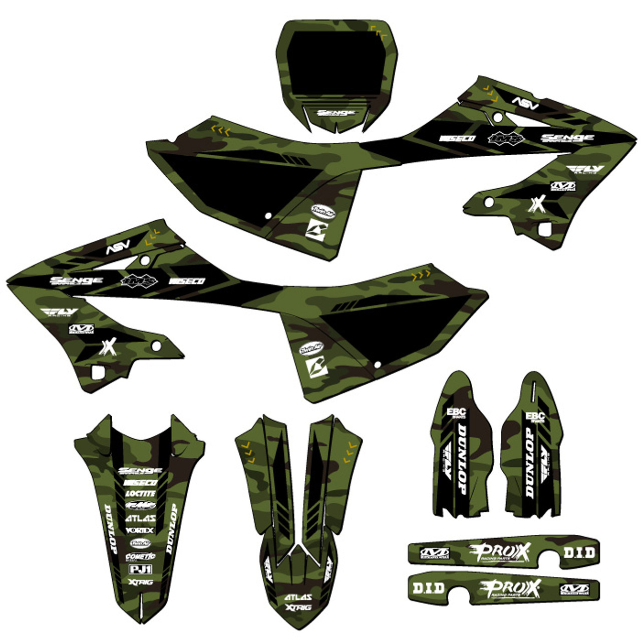 Yamaha YZ 125 Dirt Bike Graphics Kit - APACHE | SENGE