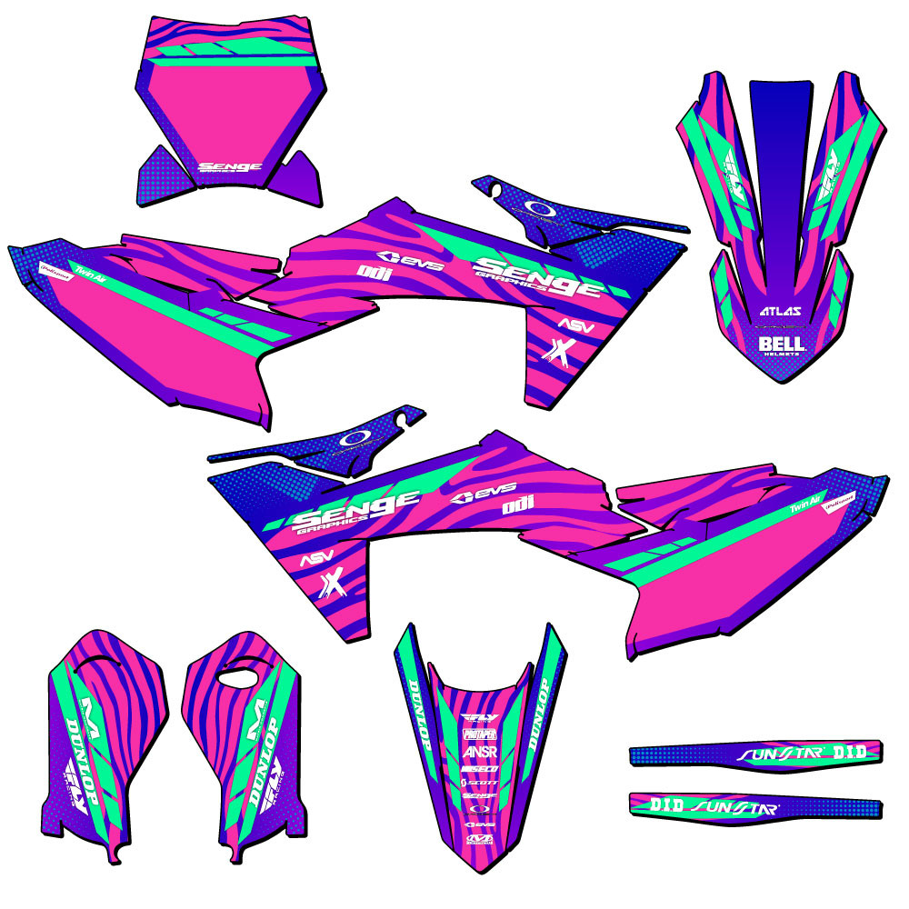 KTM SX 50 Dirt Bike Graphics Kit - TIGRE | SENGE GRAPHICS INC