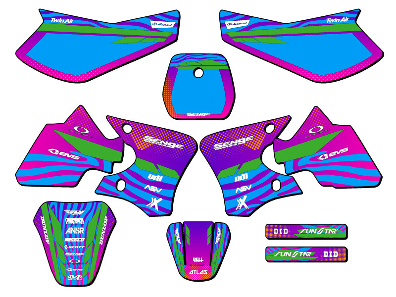 Yamaha TTR 90 Dirt Bike Graphics Kit - TIGRE | SENGE GRAPHICS INC