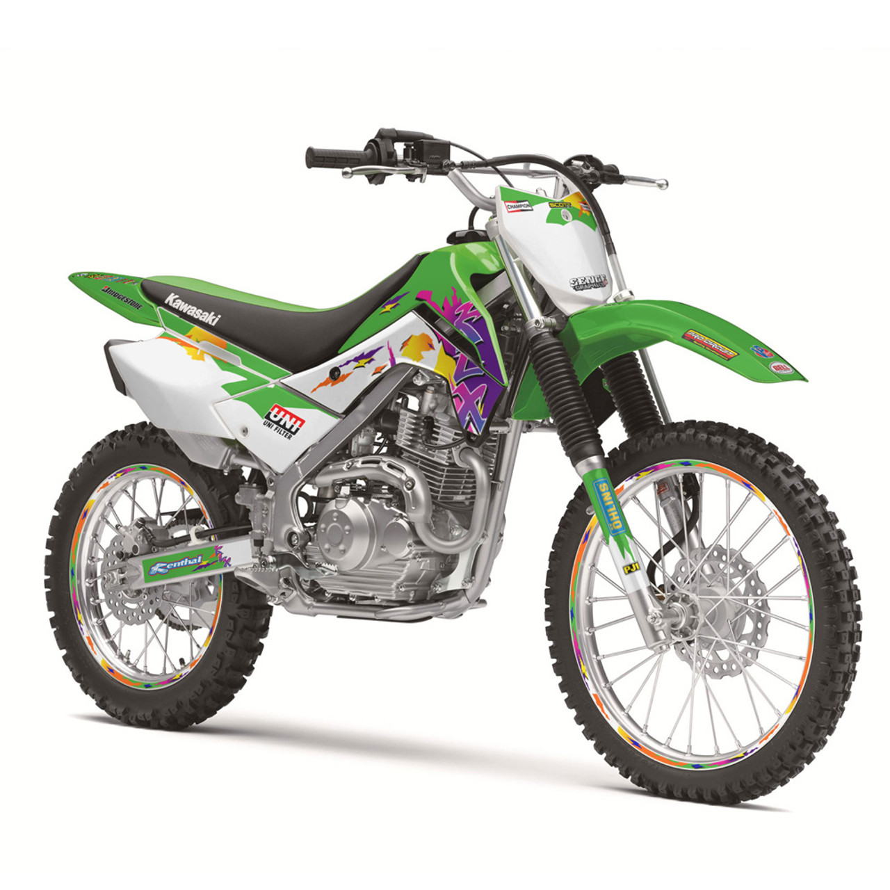 Kawasaki KLX 140 Dirt Bike Graphics Kit THROWBACK SENGE GRAPHICS INC