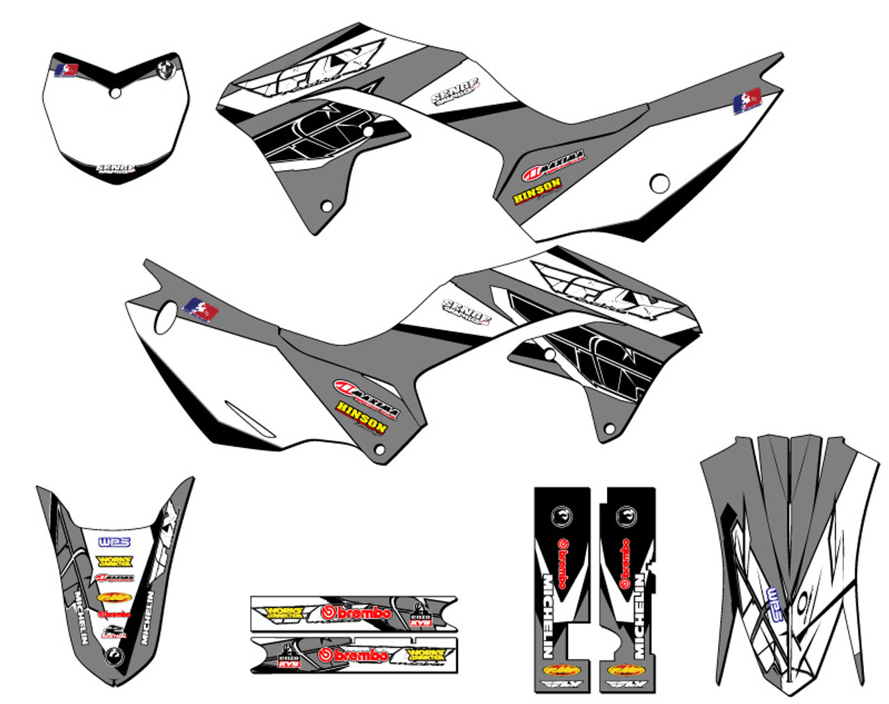 Kawasaki KLX 230R Dirt Bike Graphics Kit - 13 FLY | SENGE GRAPHICS INC