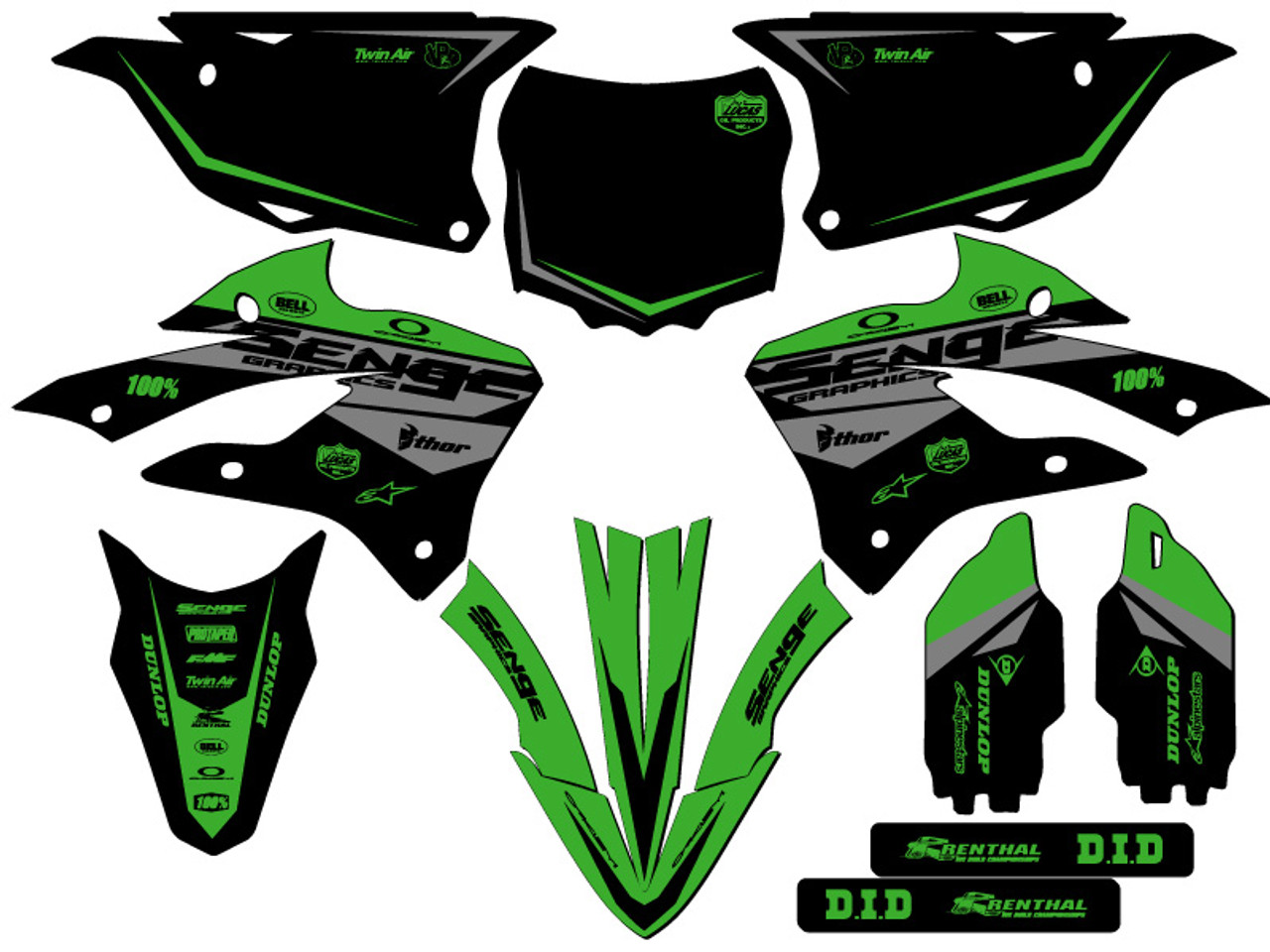 Kawasaki KX 85 Dirt Bike Graphics Kit - BINARY | SENGE GRAPHICS INC