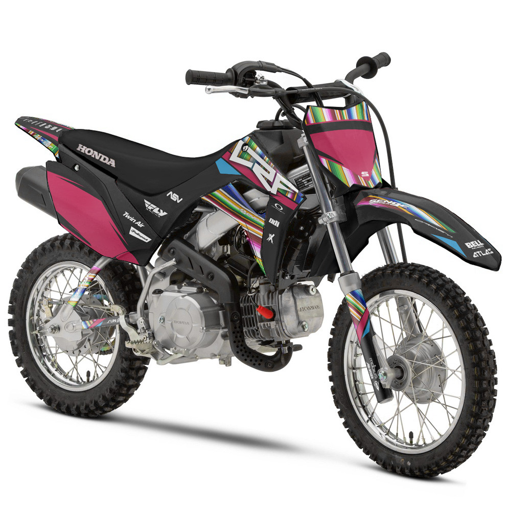 Honda CRF 100 Dirt Bike Graphics Kit - SERAPE | SENGE GRAPHICS INC