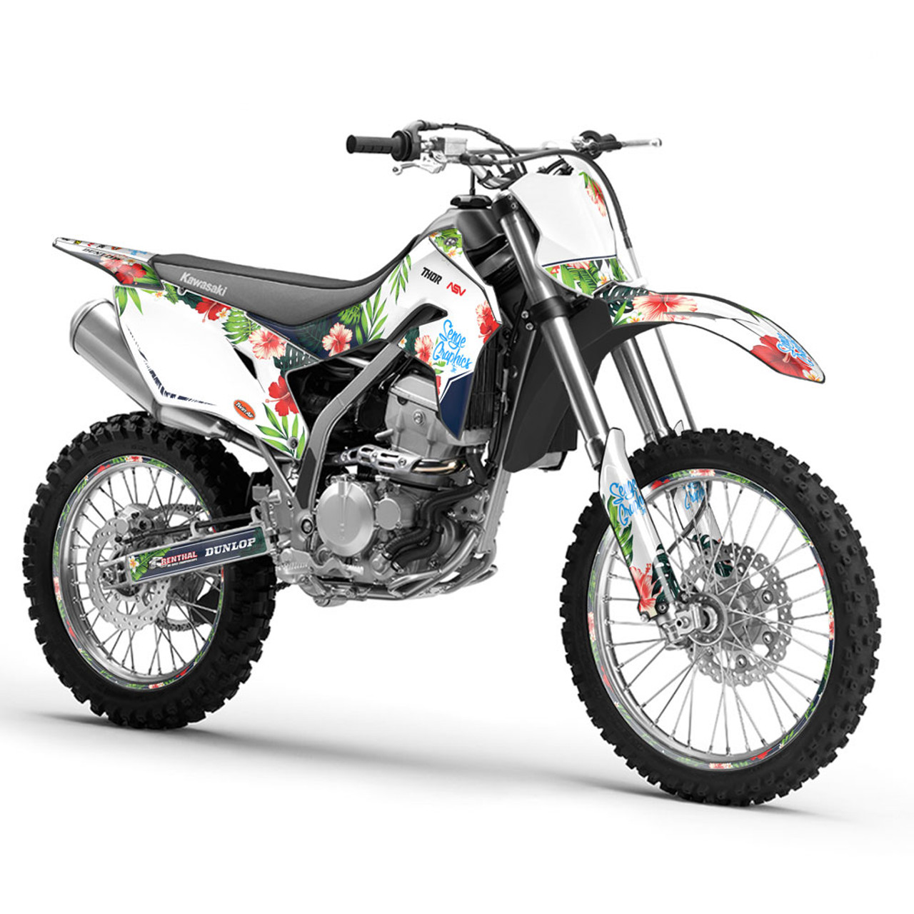 Kawasaki KLX 300 Dirt Bike Graphics Kit - TROPIC | SENGE GRAPHICS INC