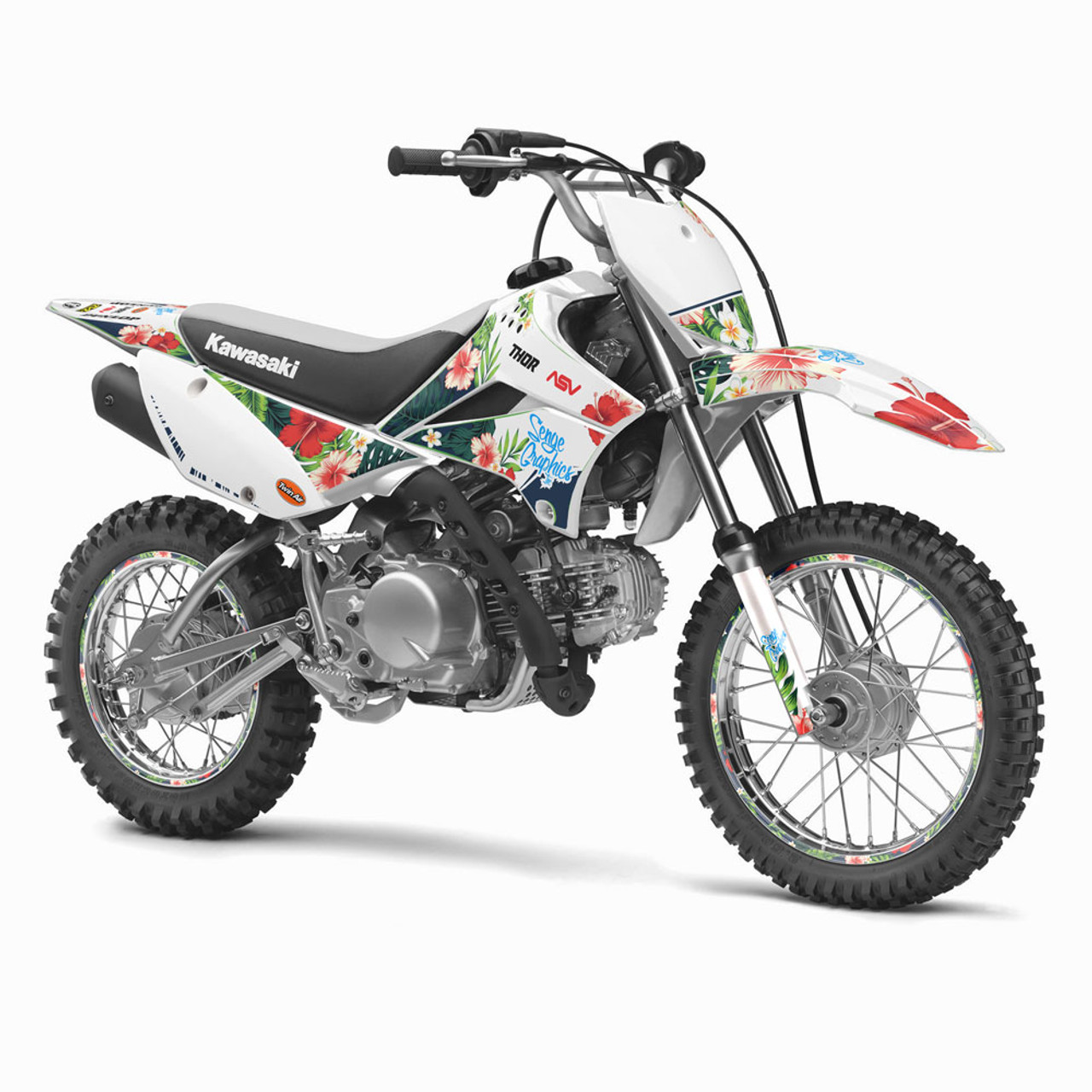 Kawasaki KLX 110 Dirt Bike Graphics Kit TROPIC SENGE GRAPHICS INC