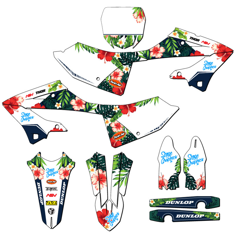 Yamaha YZ 125 Dirt Bike Graphics Kit - TROPIC | SENGE GRAPHICS INC