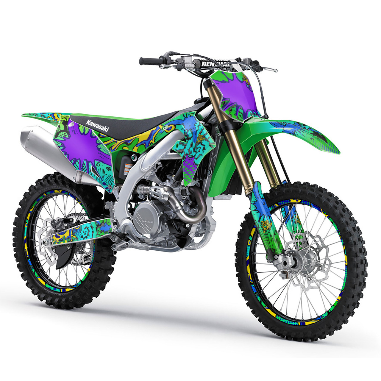 Kawasaki KX 250X Dirt Bike Graphics Kit - ZANY | SENGE GRAPHICS INC