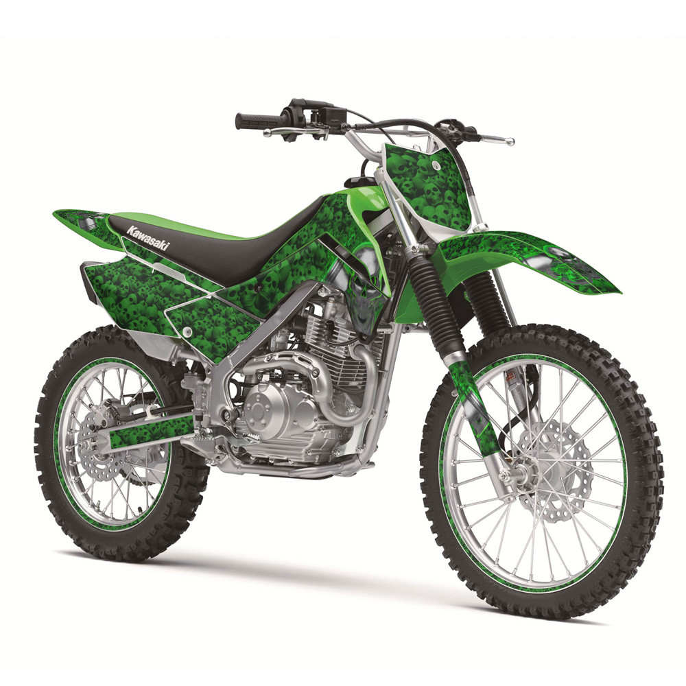 Kawasaki KLX 140RF Dirt Bike Graphics Kit - FLAMING GEARHEAD
