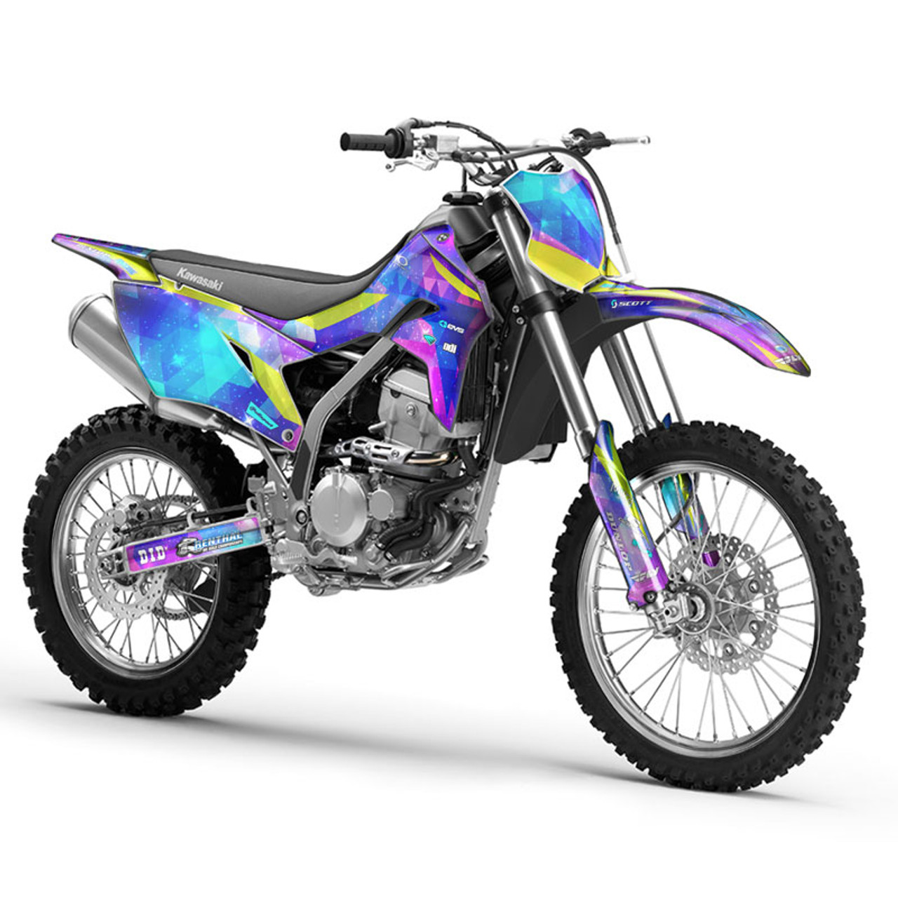 Kawasaki KLX 300R Dirt Bike Graphics Kit - SPACE KADET