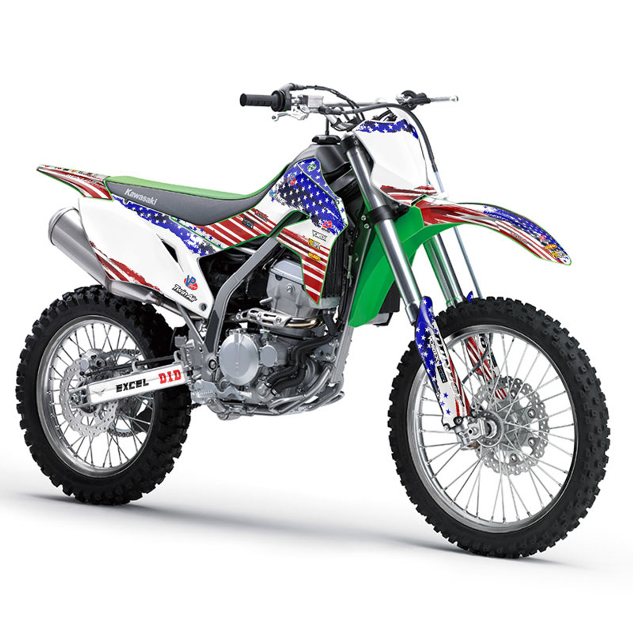 Kawasaki KLX 300R Dirt Bike Graphics Kit - MERICA | SENGE GRAPHICS INC