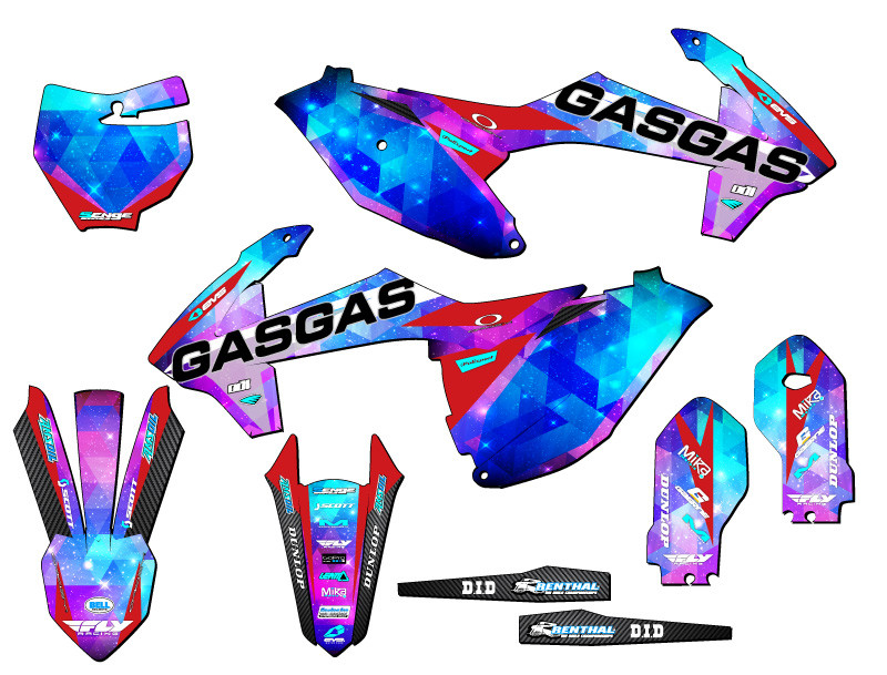 GASGAS MC 85 Dirt Bike Graphics Kit - SPACE KADET | SENGE GRAPHICS INC