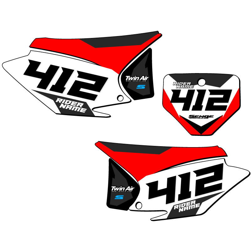 Honda CRF 230F Custom Dirt Bike Number Plate Graphics SG63 SENGE GRAPHICS INC