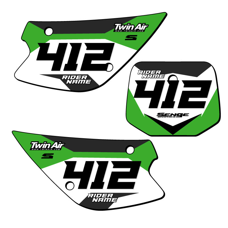 Kawasaki KX 85 Dirt Bike Number Plate Graphics - SG63 | SENGE