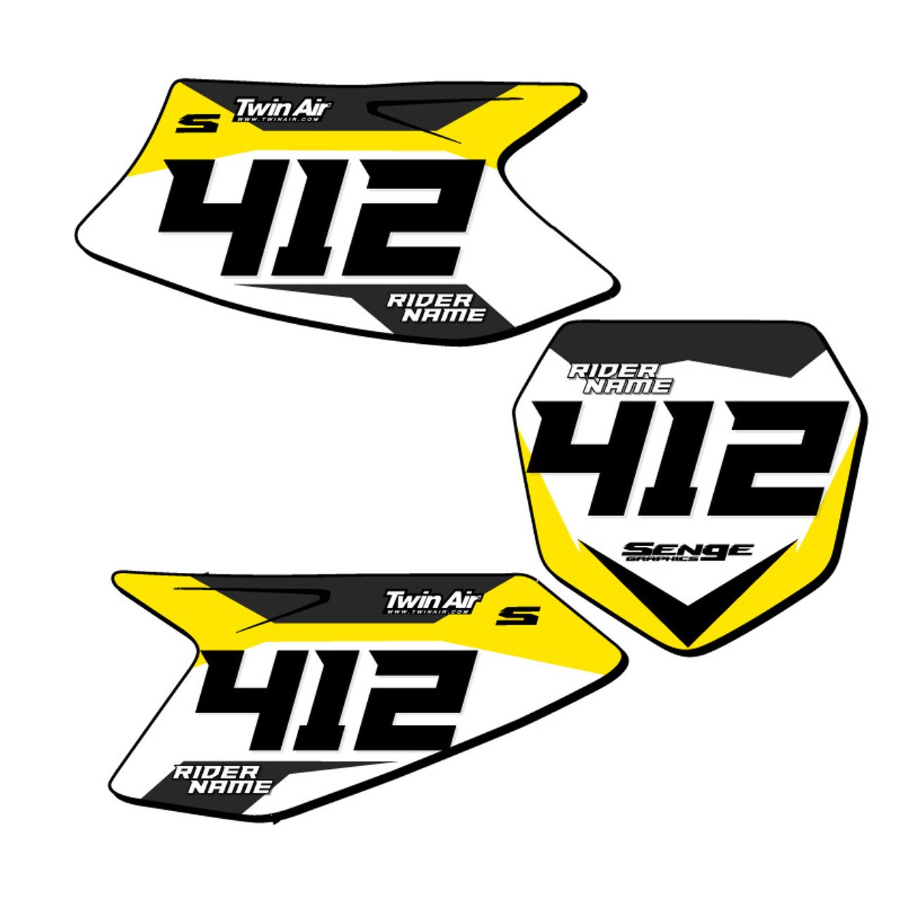 Suzuki DRZ 50/70 Dirt Bike Number Plate Graphics - SG63
