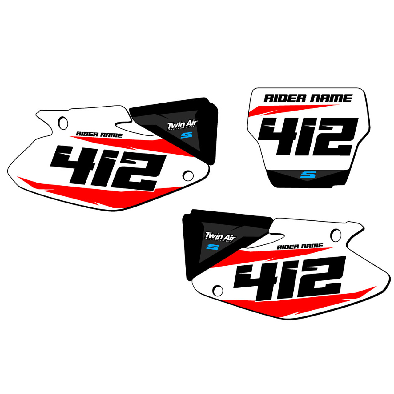 Honda CR 250R Custom Dirt Bike Number Plate Graphics - SG64 