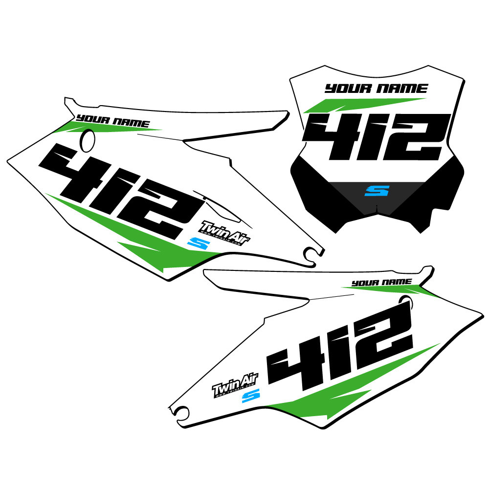 ロコページ◇14kgf Kawasaki KX 250F Dirt Bike Number Plate Graphics - SG64 | SENGE