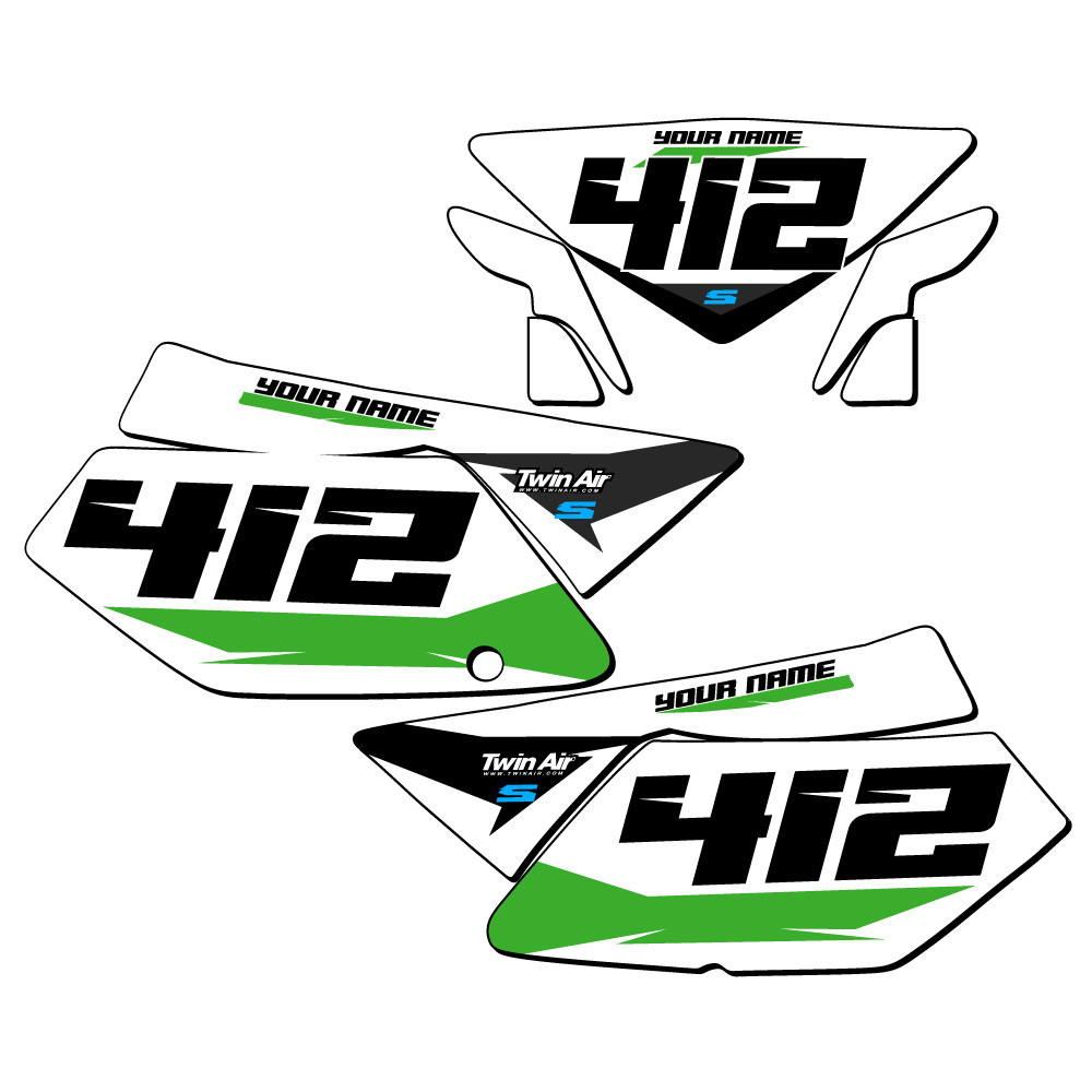 Kawasaki KLX 250 Dirt Bike Number Plate Graphics - SG64 | SENGE