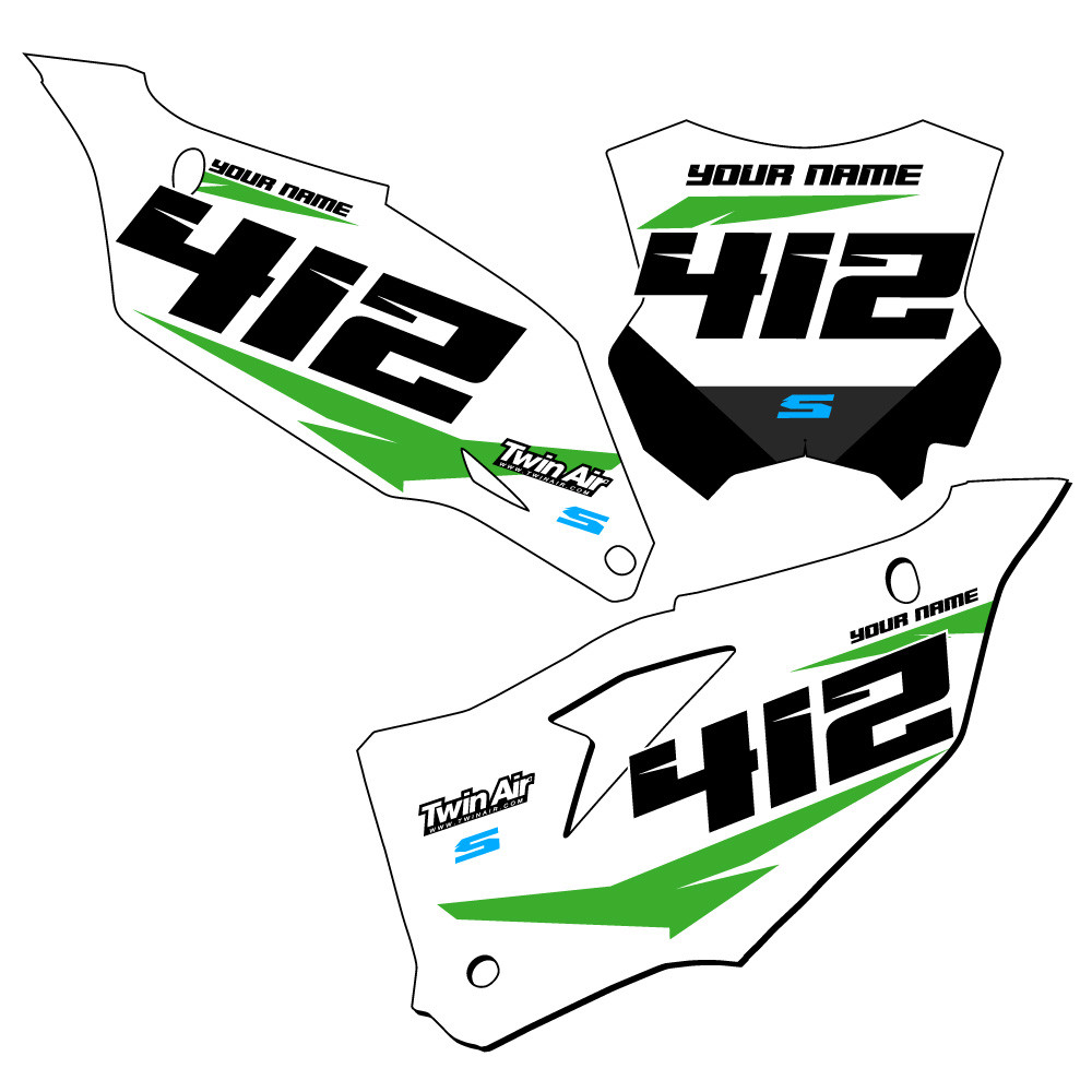 Kawasaki KX 250 Dirt Bike Number Plate Graphics - SG64 | SENGE