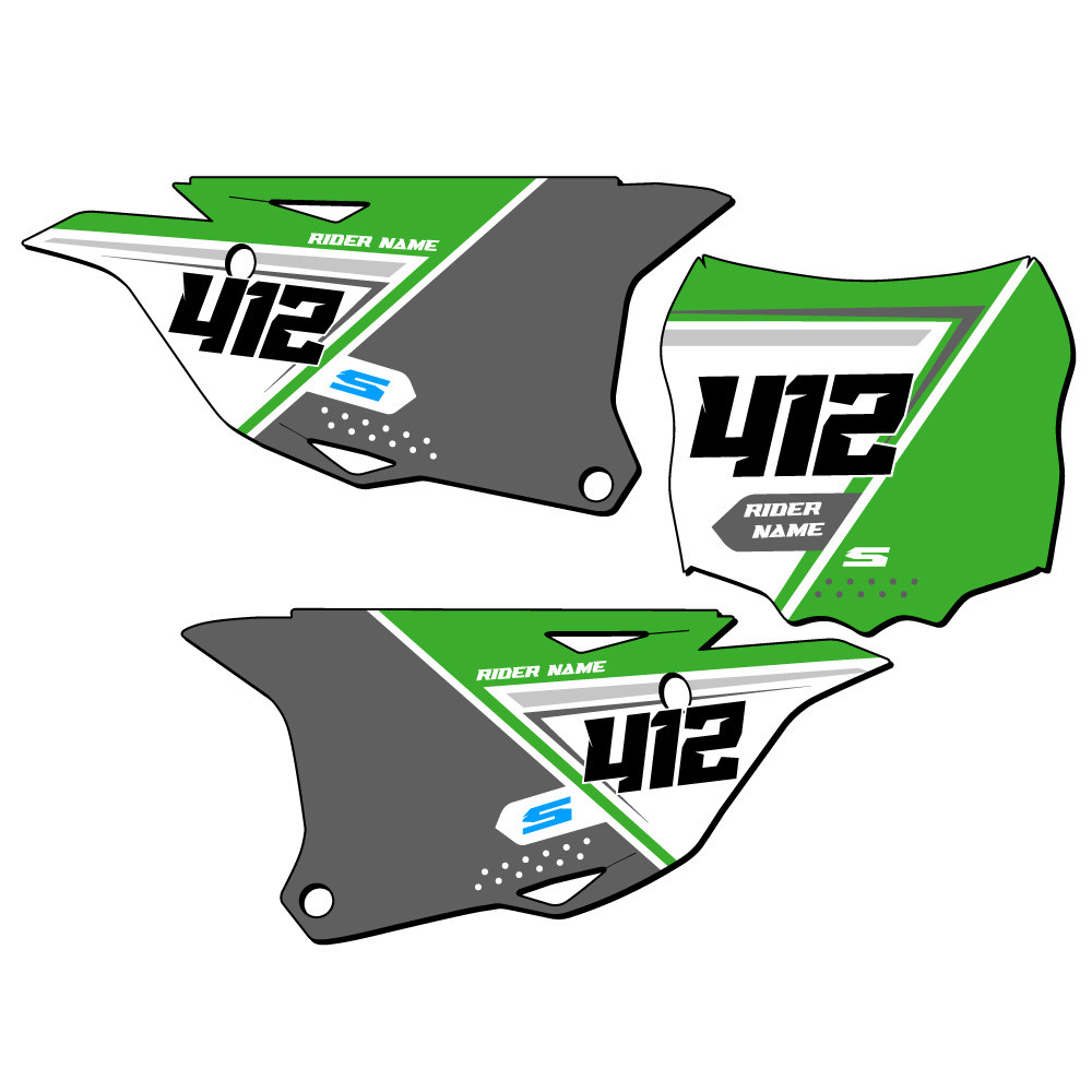Kawasaki KX 112 Dirt Bike Number Plate Graphics - SG65 | SENGE