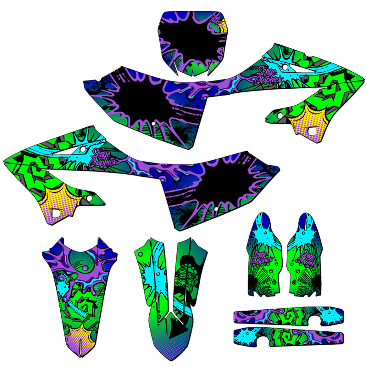 TRIPLE AUGHT DESIGN ステッカー　seiji Yamaha YZ 250X Dirt Bike Graphics Kit - ZANY | SENGE