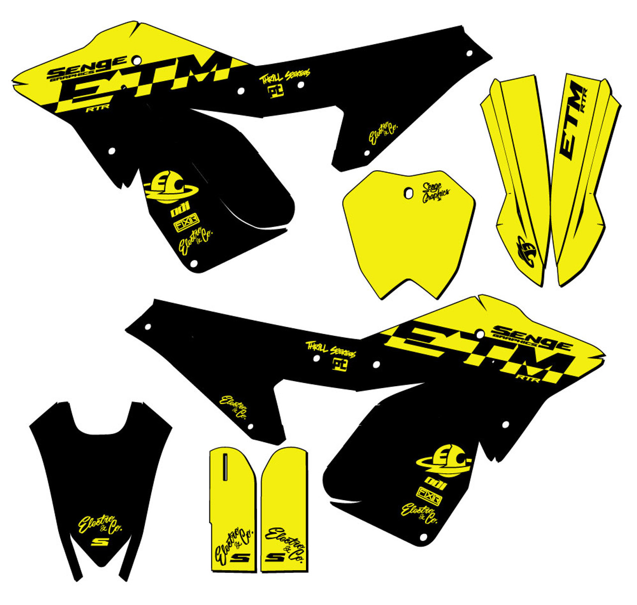 DUO ETM RTR Electric Bike Graphics Kit | SENGE GRAPHICS INC