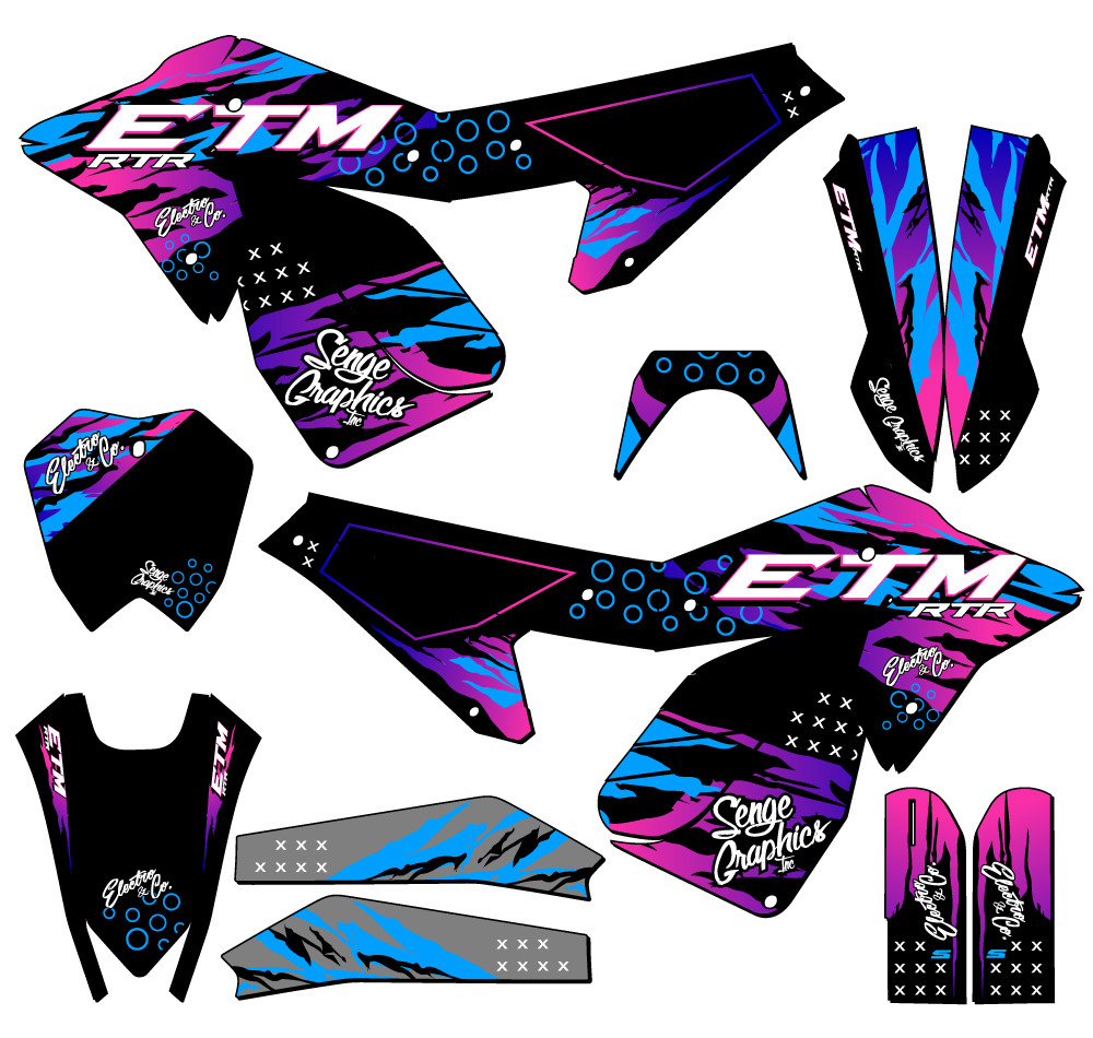 Custom Dirt Bike Graphic Kits For Electro & Co ETM RTR | Order Now ...