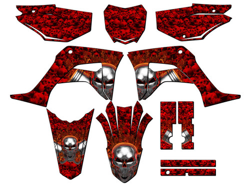 FLAMING GEARHEAD RED COMPLETE KIT