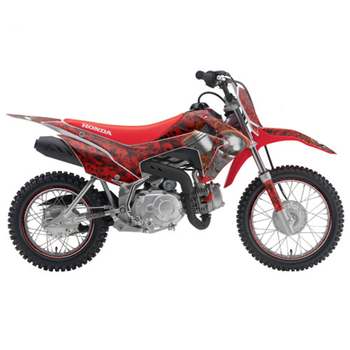 FLAMING GEARHEAD COMPLETE SHOWN ON CRF 110
